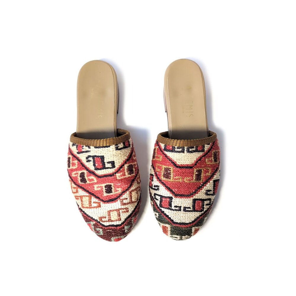 Artemis Design Co. Sumak Kilim Slides Womens Size 8 US Eur 39